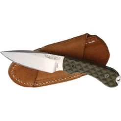Bradford Guardian 3 HP Fixed Blade Knife OD Green G10 Handle AEB-L Plain Edge Mirror Finish BRAD3FE002HP -Knives Store 02HP 2 13237.1685673304