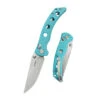 Kubey Hound Crossbar Lock Folding Knife Tiffany Blue G10 Handle 14C28N Plain Edge Stonewash Finish KU172C -Knives Store 0648d073 4814 434e a59e ec6087248c59 55519.1722303329