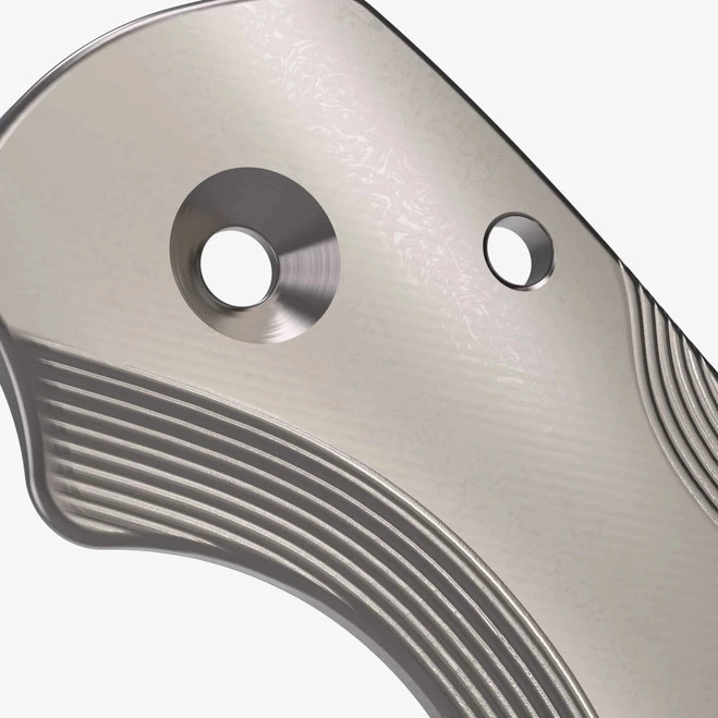 Flytanium Lotus Stonewash Titanium Scales For Spyderco Para 3 Knife FLY-1013 5 Flytanium Lotus Stonewash Titanium Scales For Spyderco Para 3 Knife FLY-1013 - Image 3