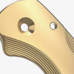 Flytanium Lotus Brass Scales For Spyderco Para 3 Knife FLY-1014 -Knives Store 1014 2 74295.1677011156