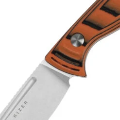 Kizer Evenki 2 Fixed Blade Knife Orange/Black G10 Handle AEB-L Drop Point Plain Edge Stonewash Finish 1098A1 -Knives Store 1098A1 4 30552.1747684706