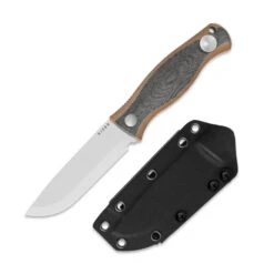 Kizer Polaris Fixed Blade Knife Brown Micarta And G10 Handle AEB-L Steel 1100A1