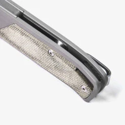 Flytanium Arcade Folding Knife Gunmetal Micarta Handle S35VN Drop Point Plain Edge Stonewash Finish FLY-1255 -Knives Store 1255 4 54019.1693588719