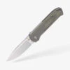 Flytanium Arcade Folding Knife Gunmetal Micarta Handle S35VN Drop Point Plain Edge Stonewash Finish FLY-1255 -Knives Store 1255 19081.1693588718