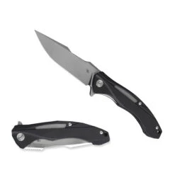 CH Knives 3519 Variety Folder Knife Black G10 Handle Plain D2 Blade 3519-G10-BK