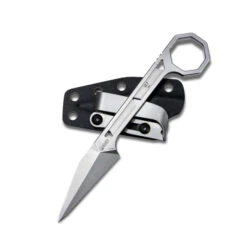 Kubey Hydra Design 12.7 Fixed Blade Knife Skeletonized Handle 14C28N Tanto Point Plain Edge Bead Blast Finish KU364 -Knives Store 364 4 21462.1669211007