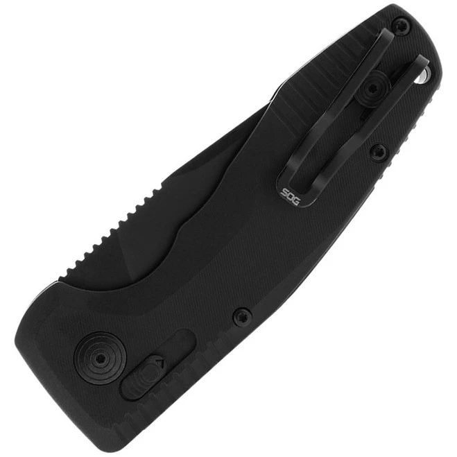 Sog-Tac Com AU-XR Lock Auto Knife Black Aluminum Handle D2 Plain Black Blade SOG-15-38-09-57 4 Sog-Tac Com AU-XR Lock Auto Knife Black Aluminum Handle D2 Plain Black Blade SOG-15-38-09-57 - Image 2