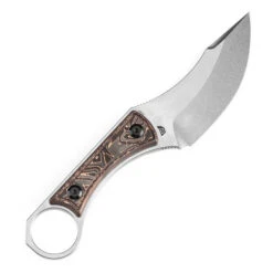 Kansept Niko Fixed Blade Knife Copper Carbon Fiber Handle D2 Clip Point Plain Edge Stonewash Finish G004A5 -Knives Store 40 2 99635.1723050746