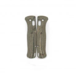Flytanium Crossfade Scales For Benchmade Bugout Green Linen Micarta Body FLY-866