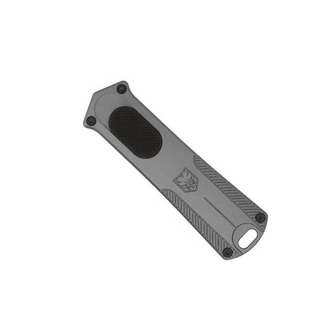 CobraTech California OTF Auto Knife Grey Aluminum Handle D2 Plain Edge Stonewash Finish CALI952GRYDNS 7 CobraTech California OTF Auto Knife Grey Aluminum Handle D2 Plain Edge Stonewash Finish CALI952GRYDNS - Image 5