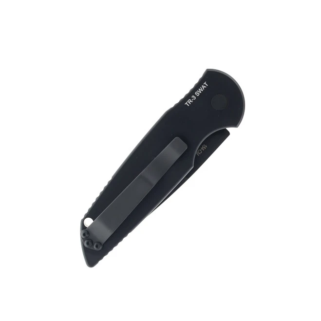 Pro-Tech Auto Knife Black Aluminum Handle 154CM Drop Point Plain Black Blade TR-3 SWAT 7 Pro-Tech Auto Knife Black Aluminum Handle 154CM Drop Point Plain Black Blade TR-3 SWAT - Image 5