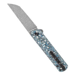 Kansept Foosa Folding Knife Blue/White Carbon Fiber Handle Damascus Plain Edge K2020T2 -Knives Store 6efe2ac8 f699 44c6 b4e3 79b485e421d3 13626.1705923013