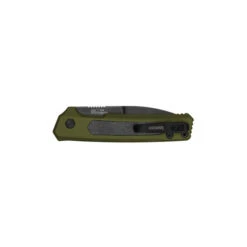 Kershaw Launch 22 Auto Knife OD Green Aluminum/Gray Micarta Handle Magnacut Spear Point Plain Blackwash Blade 7205 -Knives Store 7205 back closed web 1 63461.1758053934