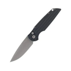 Protech Auto Knife Black Aluminum Handle 154CM Drop Point Plain Edge Bead Blast Finish TR-3
