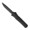 Tekto Knives A5 Spry Auto Knife Black Aluminum Handle Drop Point Plain Black Blade A5R_T6BKS35BK1_A1