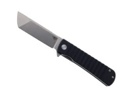 Bestech Titan Flipper Pocket Knife Black G10 Handle D2 Plain Edge BG49A-1
