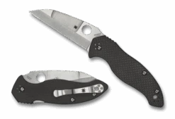 Spyderco Canis Compression Lock Knife CF G10 Handle Plain S30V Blade C248CFP