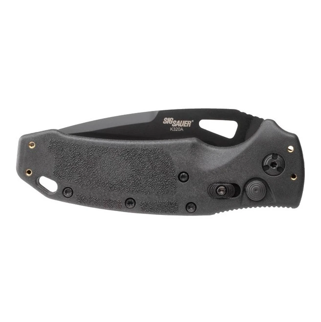 Hogue Sig Auto Knife Black Polymer Handle S30V Drop Point Plain Edge Black Cerokote Finish HO36330 4 Hogue Sig Auto Knife Black Polymer Handle S30V Drop Point Plain Edge Black Cerokote Finish HO36330 - Image 2