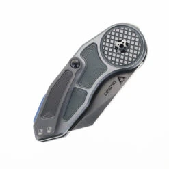 Begg Micro Burst Button Lock Folding Knife Gray Aluminum Handle VG-10 Wharncliffe Plain Edge Satin Finish BG059 -Knives Store BEGG BG059 03 40806.1720461963