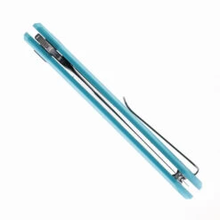 Bestechman Dundee Folding Knife Light Blue G10 Handle D2 Plain Edge Stonewash/Satin Finish BMK09B -Knives Store BESTECH BMK09B 03 71045.1724187932