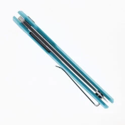 Bestechman Dundee Folding Knife Light Blue G10 Handle D2 Plain Edge Stonewash/Satin Finish BMK09B -Knives Store BESTECH BMK09B 04 57143.1724187932