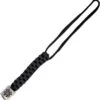 Spyderco Paracord Black Lanyard With Pewter Spyder Logo Bead BEAD1LY