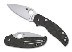 Spyderco Sage 6 Folding Knife Button-Release Compression Lock Carbon Fiber CPM S90V Sprint Run C123CFBCLS90VP