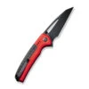 Civivi Sentinel Strike Button Lock Folding Knife Red Aluminum Handle K110 Reverse Tanto Plain Black Blade C22025B-1 -Knives Store C22025B 1 Sentinel Strike 2 70515.1687374598
