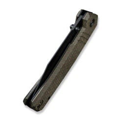 Civivi Bhaltair Folding Knife Green Burlap Micarta Handle 14C28N Tanto Plain Black Blade C23024-3 -Knives Store C23024 3 Bhaltair 6 51849.1691510514