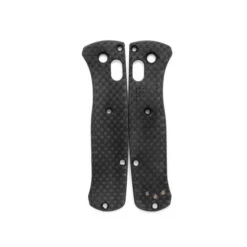 Flytanium Black Basketweave Carbon Fiber Scales For Benchmade Mini Bugout Knife
