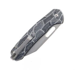 WMK Exclusive CJRB Pyrite Wharncliffe Folding Knife Black & White Gmascus G10 Handle AR-RPM9 Wharncliffe Plain Edge Stonewash Finish J1925A-DBW -Knives Store CJRB J1925A DBW 04 35590.1685545299