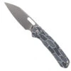 WMK Exclusive CJRB Pyrite Wharncliffe Folding Knife Black & White Gmascus G10 Handle AR-RPM9 Wharncliffe Plain Edge Stonewash Finish J1925A-DBW -Knives Store CJRB J1925A DBW 05 17746.1685545299