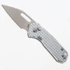 WMK Exclusive CJRB Mini Pyrite Frag Pattern Button Lock Pocket Knife Aluminum Handle AR-RPM9 Warncliffe Plain Edge Stonewash Finish J1933-AL -Knives Store CJRB J1933 AL 05 79262.1698782812