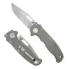 Demko AD20.5 Folding Knife Textured Titanium Handle 3V Blade Steel Clip Point -Knives Store CP 3V MILLED TI 72412.1751482158