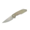 GiantMouse Knives ACE Corta Folding Knife Green Canvas Micarta Handle M390 Plain Edge Stonewash Finish -Knives Store CTA 57937.1695740227