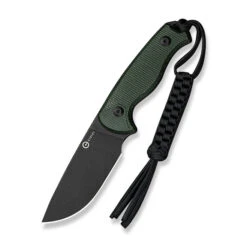 Civivi Timberbark Fixed Blade Knife Green Canvas Micarta Handle 14C28N Plain Edge Black Stonewash Finish C23094-3 -Knives Store Clipping Path Timberbark C23094 3 3 02406.1732738435