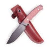 GiantMouse Knives GMF4-DB Fixed Blade Knife Red Canvas Micarta Handle N690 Plain Edge PVD Stonewash Finish -Knives Store GMR 89005.1695832967