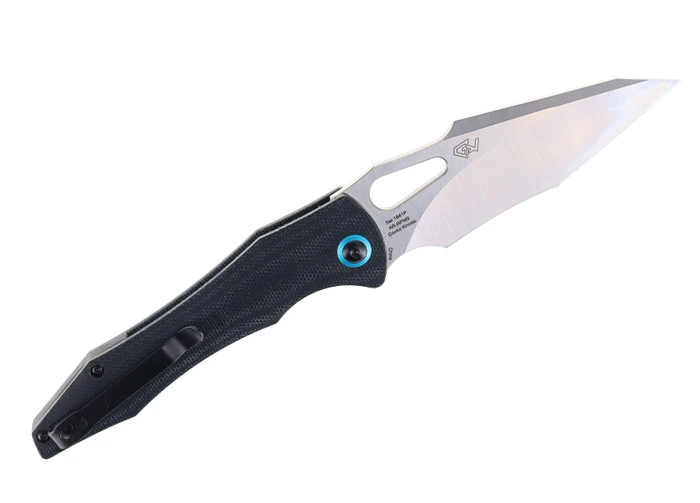 Discontinued WMK Exclusive Artisan Cutlery Great White Folding Knife Black Micarta Satin Blade 1841P-BK 3 Discontinued WMK Exclusive Artisan Cutlery Great White Folding Knife Black Micarta Satin Blade 1841P-BK - Image 2