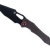 Discontinued WMK Exclusive Artisan Cutlery Great White Folding Knife Black & Red Carbon Fiber DLC Blade 1841P-BBRC