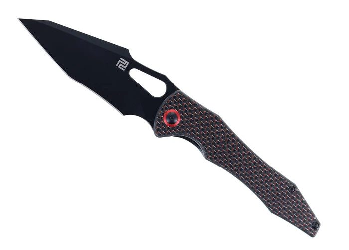 Discontinued WMK Exclusive Artisan Cutlery Great White Folding Knife Black & Red Carbon Fiber DLC Blade 1841P-BBRC 3 Discontinued WMK Exclusive Artisan Cutlery Great White Folding Knife Black & Red Carbon Fiber DLC Blade 1841P-BBRC