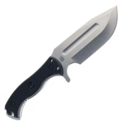 Halfbreed Gen-2 Fixed Blade Knife Black G10 Handle 3V Plain Edge Stonewash Finish LBK-01 Gen-2 -Knives Store HALFBREED LBK 01 GAN 2 SATIN 02 55027.1748976527