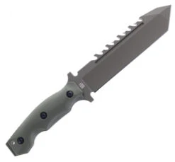 Halfbreed Blades Large Survival Fixed Blade Knife OD Green G10 Handle/Blade D2 Serrated Edge HBLSK-02OD -Knives Store HALF BREED LSK 02 OD 02 63818.1685990014