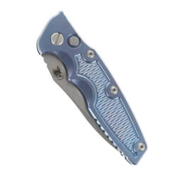 Hinderer Eklipse 3.5" Spearpoint Automatic Folding Knife Stonewashed Blue Handle Stonewashed Blade -Knives Store HINDERER EKLIPSE SPEARPOINT STONEWASH BLUE 01 27540 52687.1748538534