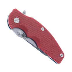Hinderer Jurassic Slicer Folding Knife Red G10 Handle Magnacut Blue Stonewashed Titanium -Knives Store HINDERER JURASSIC MAGNACUT SLICER STONEWASH BLUE RED G10 01 31411.1747756535