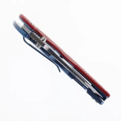 Hinderer Jurassic Slicer Folding Knife Red G10 Handle Magnacut Blue Stonewashed Titanium -Knives Store HINDERER JURASSIC MAGNACUT SLICER STONEWASH BLUE RED G10 02 45607.1747756535