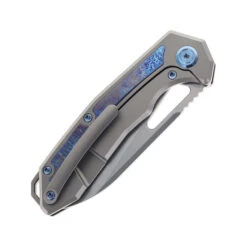 KB Knives Vagrant Folding Knife Blue Flame Inlay Titanium Handle S35VN Blade KB284H -Knives Store KUBEY KBKB284H 03 65829.1743092102