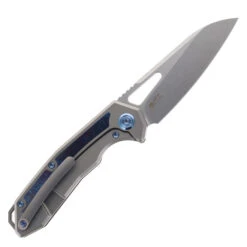 KB Knives Vagrant Folding Knife Blue Flame Inlay Titanium Handle S35VN Blade KB284H -Knives Store KUBEY KBKB284H 06 76590.1743092102