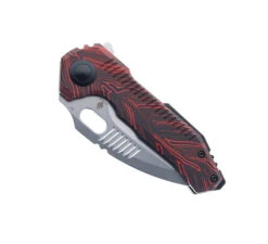 Exclusive Kizer EXTRA Mini Paragon Folding Knife Black/Red Damascus G10 Handle 3V Tanto Plain Edge Stonewashed Finish V3600E -Knives Store Kizer Mini Paragon v3600E1 01 15830.1691170895