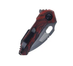Exclusive Kizer EXTRA Mini Paragon Folding Knife Black/Red Damascus G10 Handle 3V Tanto Plain Edge Stonewashed Finish V3600E -Knives Store Kizer Mini Paragon v3600E1 02 17334.1691170895