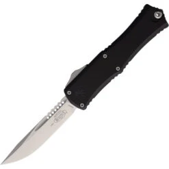 Microtech Hera II Mini OTF Stonewash M390MK Blade Black Aluminum Handle Automatic Knife MCT1703M10